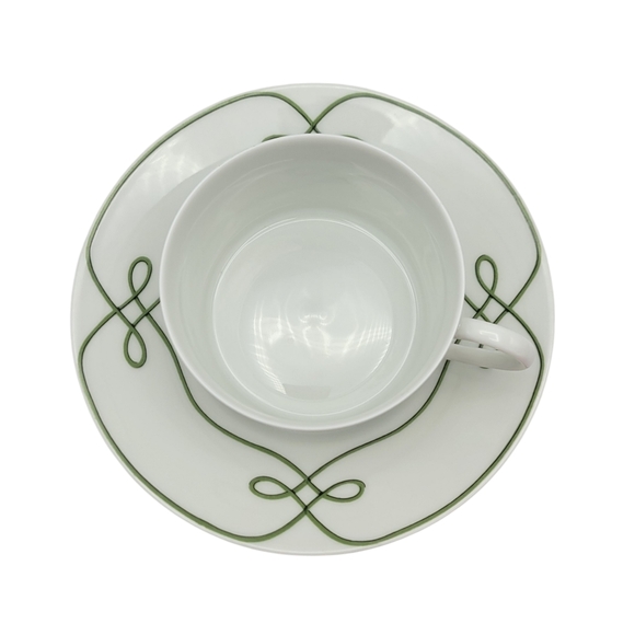 Vintage Raynaud Limoges France Ceralene Edelweiss Flat Cup & Saucer Set - Picture 3 of 10